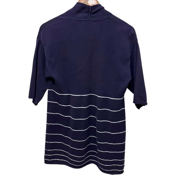 116 GAP | EUC Women’s White Navy Blue Striped Knit Open-Front Cardigan (Size M) - Picture 3 of 11